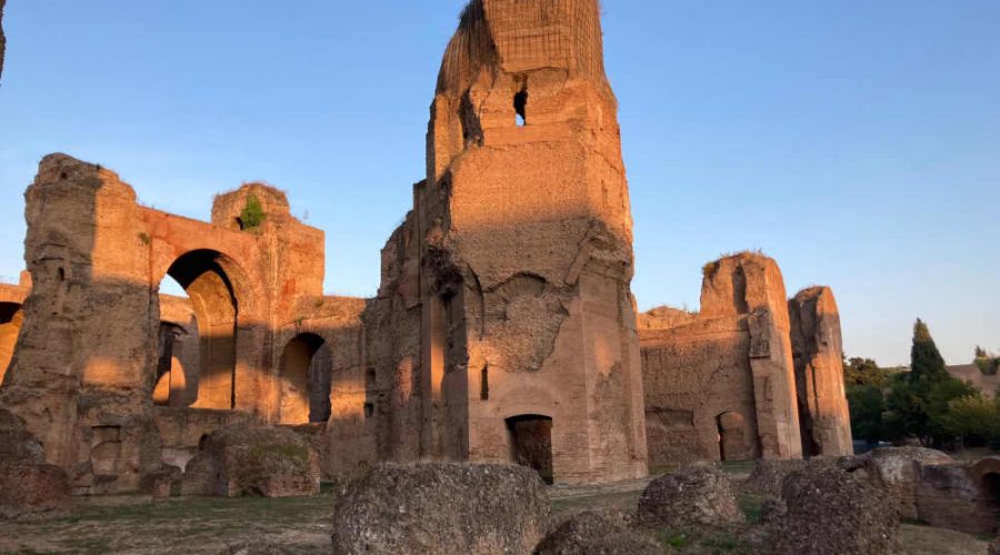 Roma Mia thermes Caracalla soleil couchant Rome